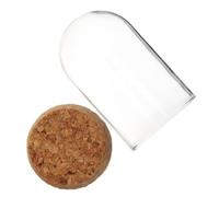 MUELODSIC Cloche Verre avec Bouchon Liège pour Fleurs Éternelles de Protection Transparent Décoratif Stable pour Bureau et Maison