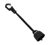 MUELODSIC Clochette Anti-Ours Bruyante en Fer Robuste, Couleur Noire, avec Sangle Noire, Équipement de Randonnée et Camping, Cloche Extérieure de Sécurité pour Alerter et Protéger en Pleine