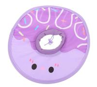 MUELODSIC Collier Élisabéthain Donut pour Chien et Chat Après Opération Collerette Souple et Ajustable Protection Anti-Léchage Taille M Violet Collerette Post-Opératoire pour Animaux de