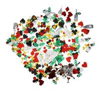 MUELODSIC Confettis Thème du Poker 15g par Paquet 60g Total en Plastique Solide Décorations de Table pour Fête Las Vegas et Événements Festifs Style Aléatoire