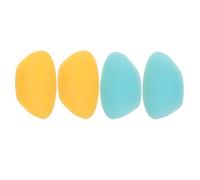 MUELODSIC Coussinet Repose-Pouce en Silicone Lot de 4 Pièces Bleu Ciel et Jaune Protège-Doigts Antidérapant pour Flûte et Clarinette Accessoire Confortable pour Pratique Musicale