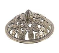 MUELODSIC Couvercle De Brûleur D'Encens en Céramique Décoration Vintage Couvercle De Bougie Historique Accessoire De Brûleur D'Encens Couvercle en Métal Charmant Couvercle De