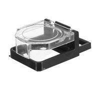 MUELODSIC Couvercle de Protection Adhésif pour Bouton-Poussoir 52X34Mm Capuchon Transparent Cadre Noir Étanche et Anti-Poussière Compatible Panneaux D’Interrupteurs pour Usage