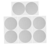 MUELODSIC D'autocollants à Gratter Ronds Argentés 20 Feuilles Application Facile en Pet Couche Protectrice pour Cartes à Gratter DIY et Billets de Loterie