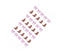 MUELODSIC Décorations Suspendues pour Fête de Révélation du - Lot de 5 Guirlandes en Papier 4 Nœuds et 3 Bottes de Cowboy Marron - Ornements Plafond Cowboy pour Shower Garçon ou Fille