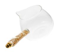 MUELODSIC Distributeur de Thé Verre Résistant Chaleur avec Poignée Latérale Tasse Art Thé Verre Transparent Pratique et Facile à Nettoyer pour Usage Domestique