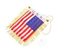 MUELODSIC Drapeau Auto Suspendu Avec Ventouse Ornement Rétroviseur Décoratif Double Face Accessoire Intérieur Et Résistant Décoloration Installation Facile Pour Voiture Design Patriotique Av