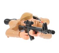 MUELODSIC Électrique à Ramper pour Garçon et Filles, Figurine de Soldat Jaune, D’éveil Éducatif sans Pile, D’Apprentissage Motricité pour Bébé, D’entraînement la Marche à Quatre Pattes, 1