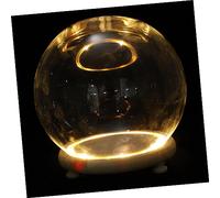 MUELODSIC en Verre Lumineux 18 Cm Base en Cache-Fleurs Immortelles Décoration Intérieure Élégante Transparent pour Micro Paysage Facile à Utiliser Pièce Unique