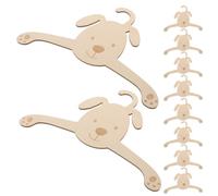 MUELODSIC Ensemble de 10 Cintres en Bois Miniatures pour Vêtements D’Animaux de Compagnie Petits Cintres pour Vêtements de Chien et Chat Support Robuste pour Costumes de Chiots et