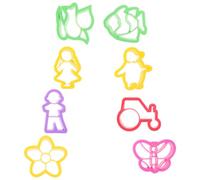 MUELODSIC Ensemble de 8 Emporte-pièces en Plastique Léger pour Argile Polymère, Outil Unique pour Fabrication de Bijoux et Boucles d'oreilles DIY