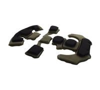 MUELODSIC Ensemble de Doublure de Casque en Mousse à Mémoire de Forme Coussinets de Rechange Vert Olive Kit de Rembourrage Amortissant et Respirant pour Protection Légère et Confort