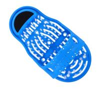 MUELODSIC Épurateur à aspiration Bleu en plastique avec double brosse en nylon et base à ventouse, nettoyage des pieds facile pour ceux avec mobilité réduite à la maison
