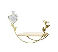 MUELODSIC Étagère Murale Fer Doré Support de Rangement Multifonction pour Chambre et Salon Style Scandinave Élégant Stable et Gain de Place