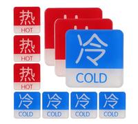 MUELODSIC Étiquettes Autocollantes Acryliques Chaud/froid pour Robinet Petit Format, 5 Paires, Indicateurs Température Eau Chaude et Froide Salle de Bain, Usage Maison et Hôtel