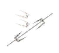 MUELODSIC Fourchette à Rôtir le Poulet en Acier Inoxydable Vis de Blocage, Compatible Four Électrique et Friteuse à Air Chaud, Outil de Barbecue pour Cuisson Uniforme Cuisine