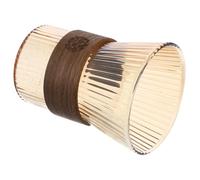 MUELODSIC Gobelet De Salle De Bain en Verre Ceinture en Bois Ergonomique, Polyvalent pour Rinçage Et Consommation d'eau, Capacité Moyenne, pour Usage Domestique Quotidien