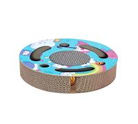 MUELODSIC Griffoir Rond en Carton Ondulé pour Chaton, Jouet à Gratter en Papier, Planche à Griffer Compacte, Usage Intérieur, Divertissement Quotidien pour Chats