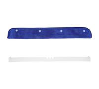 MUELODSIC Housse de Raclette en Silicone 50 Cm Chiffon Polaire Corail Réutilisable pour Balai Plat, Lingettes de Rechange Absorbantes pour Nettoyage de Sol et Vitres