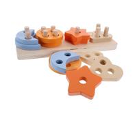 MUELODSIC Jouet Intelligence Bois Perroquet Bloc Rectangulaire Léger pour Cage, Jeu D'entraînement Éducatif Oiseau, Puzzle en Bois Coloré Adapté Perruches Et Petits Oiseaux Adultes