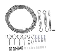 MUELODSIC Kit Câble Acier Inoxydable Robuste avec Tendeur à Vis pour Suspension Extérieure Installation Facile et Sécurisé pour Éclairage Suspendu et Usages Industriels