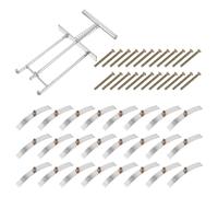 MUELODSIC Kit de Réparation Prise Murale 86 Type 25 Pièces Outil de Réparation Vis de Boîte D’Encastrement Clé à Visser Argentée et Installation Boîtier Électrique à Domicile et Chantier