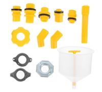 MUELODSIC Kit Entonnoir Refroidissement Débordement pour Radiateur Voiture Système Remplissage Liquide sans Fuite avec Embout Coudé et Purgeur Outil Pratique pour Purge et Vidange