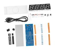MUELODSIC Kit Horloge Numérique LED Scm à Microprocesseur Composant DIY avec Boîtier Bleu Facile à Assembler pour Apprentissage Électronique