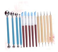 MUELODSIC Kit Outils de Sculpture Argile avec Manche Durable pour Modelage Gravure et Polissage Accessoires Polyvalents pour Pâte Polymère et Terre Cuite