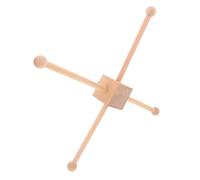 MUELODSIC Kit Support Mobile en Bois 3 Carré B à Monter Soi-même, Cadre Suspendu pour Carillon Éolien de Berceau Bébé, Cadre Décoratif Naturel pour Chambre D'garçon et Filles, Kit Mobile