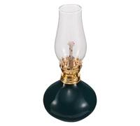 MUELODSIC Lampe à Pétrole Verre Transparent Lanterne Tempête Vintage pour Table Éclairage à Kérosène Intérieur Extérieur
