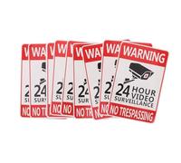 MUELODSIC Lot de 10 Autocollants Panneau D'avertissement Caméra 14,7 X 9,9 Cm, Résistant aux Intempéries, pour Vidéosurveillance Extérieure, Signalisation Sécurité Jardin, Adhésifs