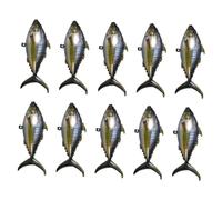 MUELODSIC Lot de 10 Ballons Gonflables en Aluminium de Thon Réaliste Décoration Océanique pour Fête D’Anniversaire Ballon Poisson Thon Gonflable Réutilisable Accessoires Fête Piscine