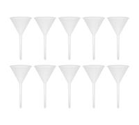 MUELODSIC Lot de 10 Entonnoirs Triangulaires en Plastique Transparent 90 MM Entonnoirs de Remplissage en PP pour Laboratoire Légers et Précis Adaptés à la Chimie Analytique