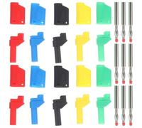 MUELODSIC Lot de 10 Fiches Banane Isolées 4 MM Connecteurs Audio Couleur pour Test Multimètre et Câbles Enceintes Compatibles Systèmes Audio et Amplificateurs