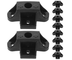 MUELODSIC Lot de 10 Patins de Pot Triangle Noirs Grosse Taille en Matériaux Antidérapants, Supports pour Mijoteuses et Casseroles, Pieds Remplaçables Isolant la Chaleur Cuisine