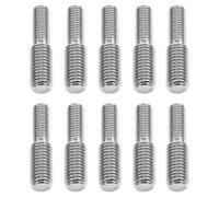 MUELODSIC Lot de 10 Vis D'adaptation en Acier Inoxydable M8x20 à M10x20, Filetées Doubles Extrémités, Adaptateurs Réducteurs de Filetage pour Quincaillerie et Assemblage de Meubles