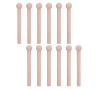 MUELODSIC Lot de 12 Crochets en Bois Massif pour Panneaux Perforés Diamètre 25X130X15 MM Crochets Suspendre Ergonomiques pour Rangement Mural Polyvalent Cuisine Bureau et Atelier