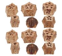 MUELODSIC Lot de 12 Jouets à Mâcher pour Perroquets en Noix Naturelle Accessoires à Mâcher pour Oiseaux Jouets Déchiquetage Petits Oiseaux Bien-être Mental et Divertissement en Cage