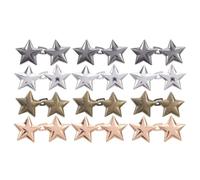 MUELODSIC Lot de 12 Paires de Boutons-Pression Étoiles pour Réglage de Taille de Pantalon et Jean Clips Amovibles sans Couture en Métal pour Serrage-Ceinture Jeans et Jupes