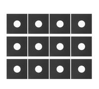 MUELODSIC Lot de 12 Pochettes en Papier Kraft Noir 12 Pouces pour Disques Vinyle avec Intérieur Perforé, Protection Anti-Rayures et Anti-Humidité, Pochettes Extérieures pour Collection et