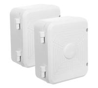 MUELODSIC Lot de 2 Boîtiers de Jonction Étanches Blancs 11,4 X 9,7 X 5,1 Cm pour Caméras de Sécurité Dôme, Boîtier de Gestion de Câbles Mural, Organiseur de Câblage pour