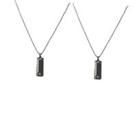 MUELODSIC Lot de 2 Colliers Pendentifs Miniatures D’Harmonica Vintage 4 Trous Métal Argenté Bijoux de Cou Légers pour Hommes et Femmes Instrument de Musique Portable et Créatif pour