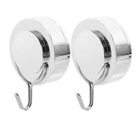 MUELODSIC Lot de 2 Crochets Muraux à Ventouse en Métal, Fixation sous Vide sans Perçage, 5 Cm, Cuisine et Salle de Bain, Crochet Porte-serviettes et Cintre Pratique pour Rangement sans