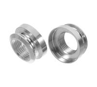 MUELODSIC Lot de 2 Embouts de Sangle en Métal Argenté 3/8-32 pour Prise d'Entrée Micro Guitare Acoustique, Boutons de Fixation Robustes Compatibles Guitare Basse, Accessoires de Connexion