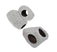 MUELODSIC Lot de 2 Grottes en Grès pour Aquarium - Cachette Naturelle pour Crevettes et Cichlidés - Décoration Réaliste et Refuge Sécurisé pour Reproduction et Repos - Grotte pour Petits