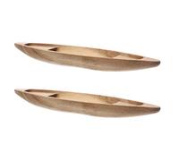 MUELODSIC Lot de 2 Ornements de Bateau en Bois Rustique Décor Flottant pour Aquarium Modèle Miniature de Barque à Rames Décoration Intérieure pour Salon et Bureau Artisanat Décoratif