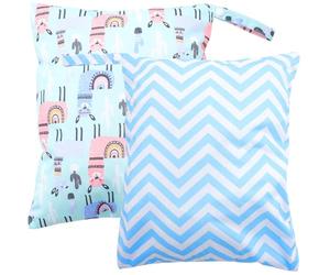 MUELODSIC Lot De 2 Paquets Imperméables pour Couches Bébé, Organiseurs De Couches Réutilisables Moyenne Taille, Matériau Étanche, pour Voyage, Piscine Et Yoga, Usage Maman Et Bébé