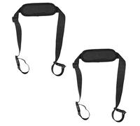 MUELODSIC Lot de 2 Sangles de Poignée Réglables pour Poussette Sangle de Sécurité Noire Accessoire Confortable et Robuste pour Portage à L’Épaule Lors de Balades et Voyages