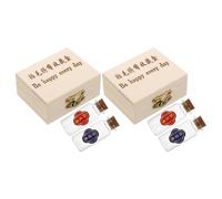 MUELODSIC Lot de 2 set de Boîtes à Souvenirs en Bois pour Bébé - Coffret Rangement pour Cheveux Fœtaux et Cordon Ombilical - Contenant 2 Bouteilles Souvenir - Conservation Solide et